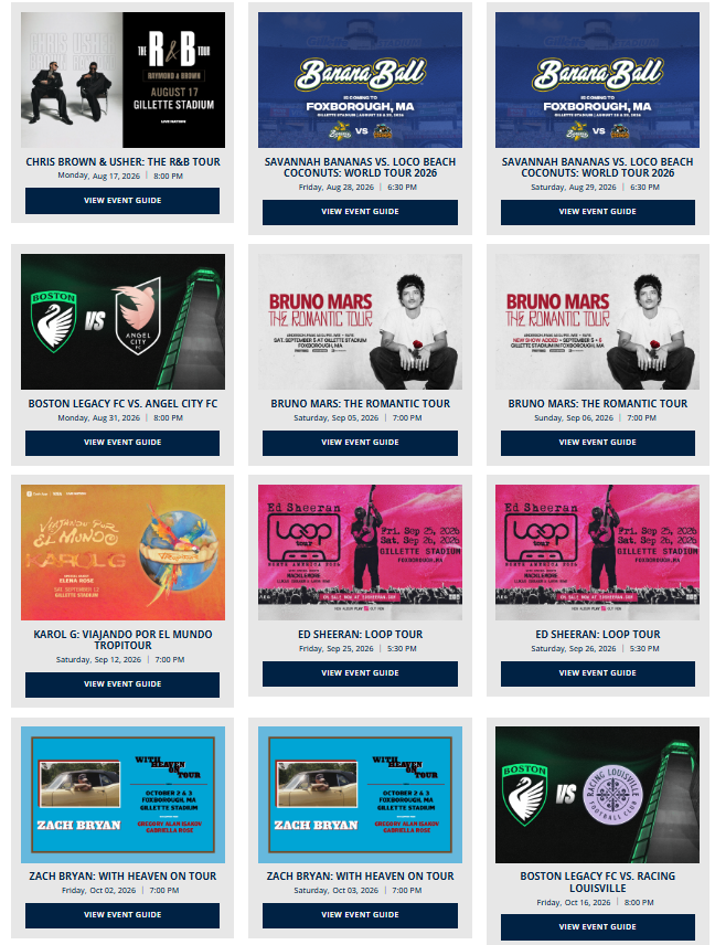 Fenway Park Concerts